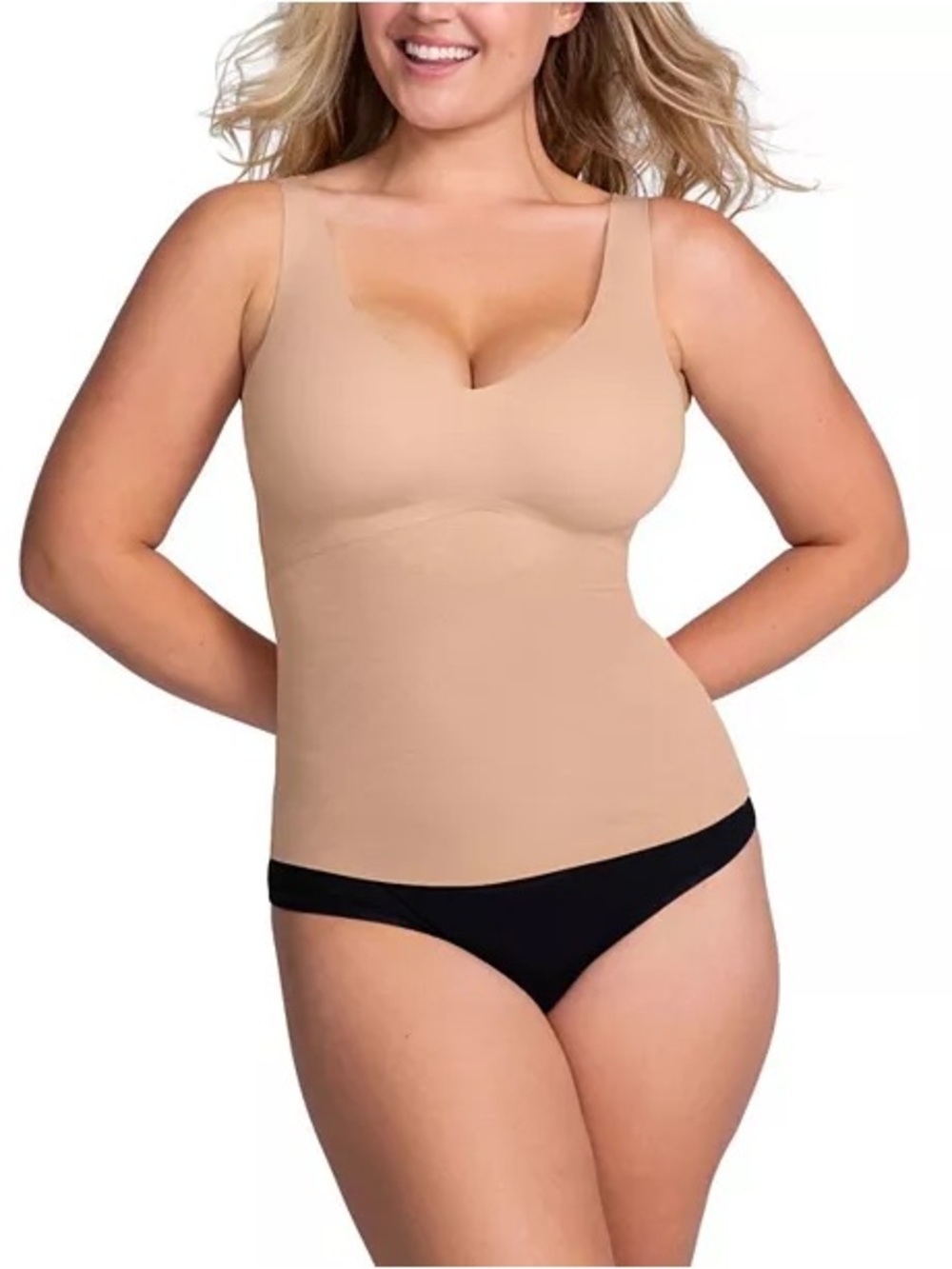 Honeylove Liftwear Tank Seamless Sand Nude Shaping Tank Top Shapewear Size XL